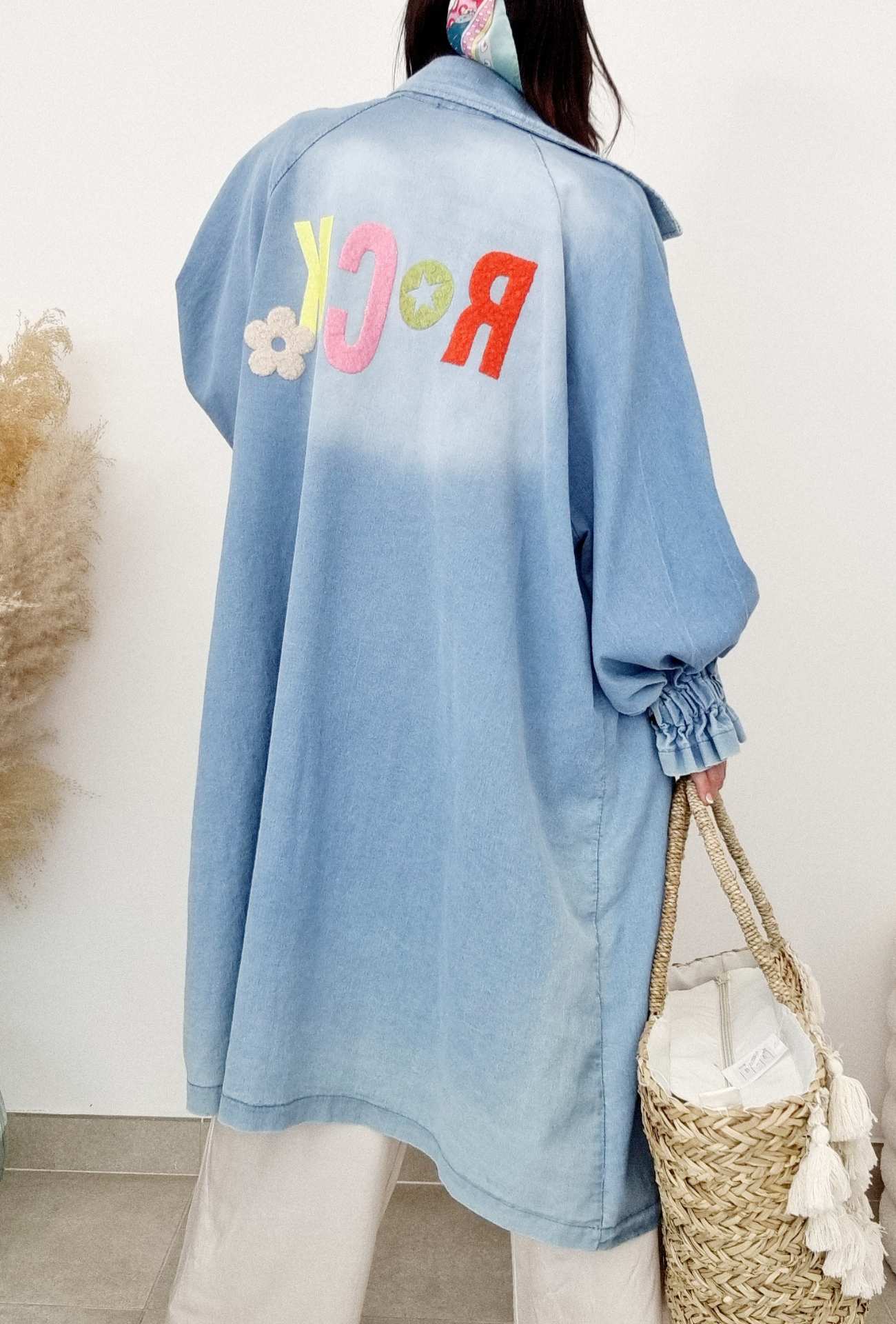 Veste oversize jeans Kimono ROCK – Image 4