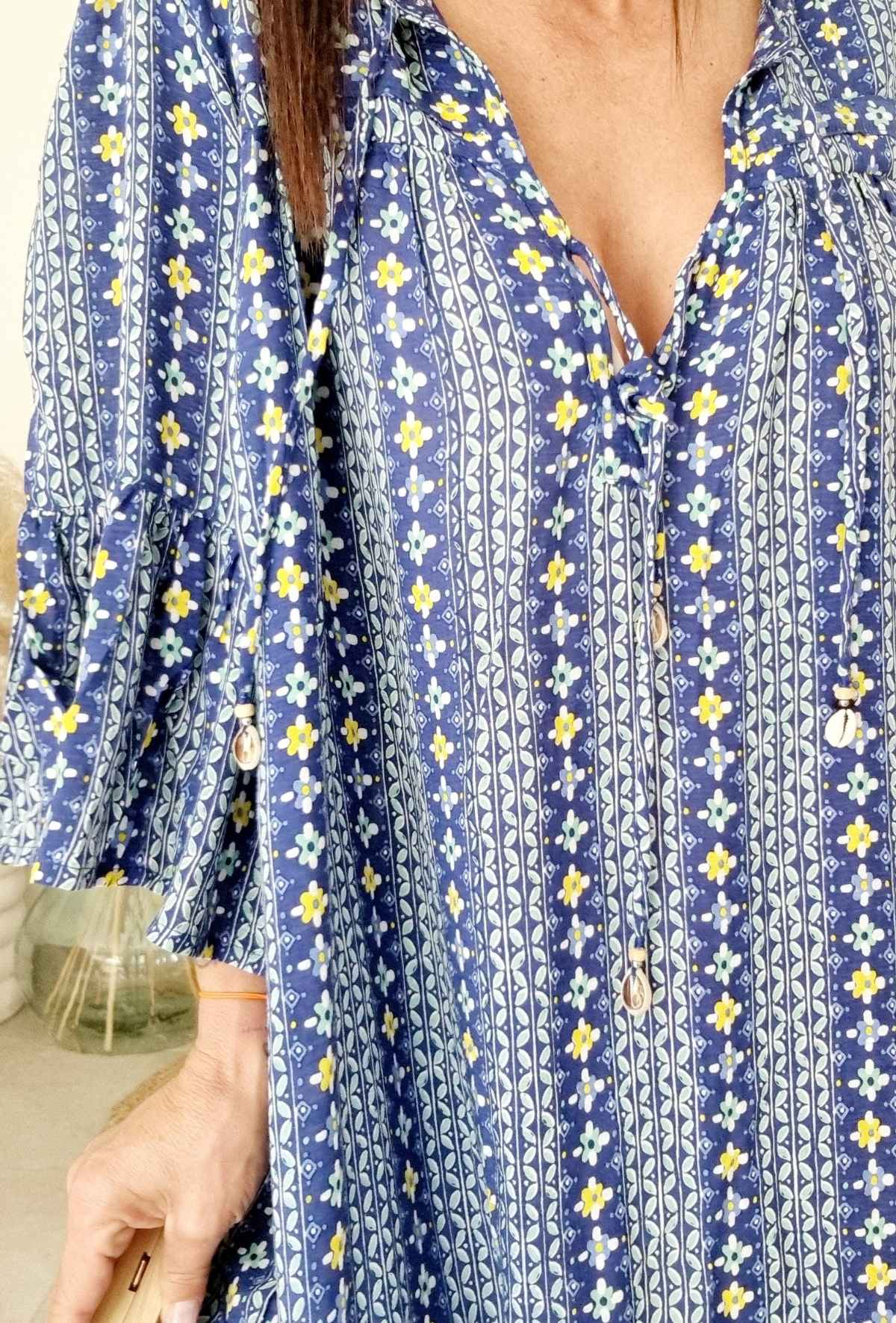 Robe LYS bleu/jaune – Image 3