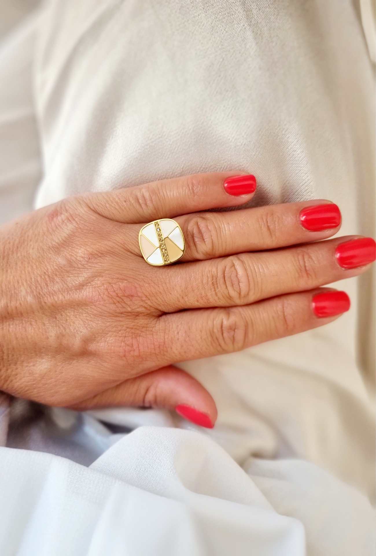 Bague NALA Beige – Image 2