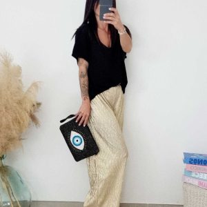 Pantalon STELLANA doré