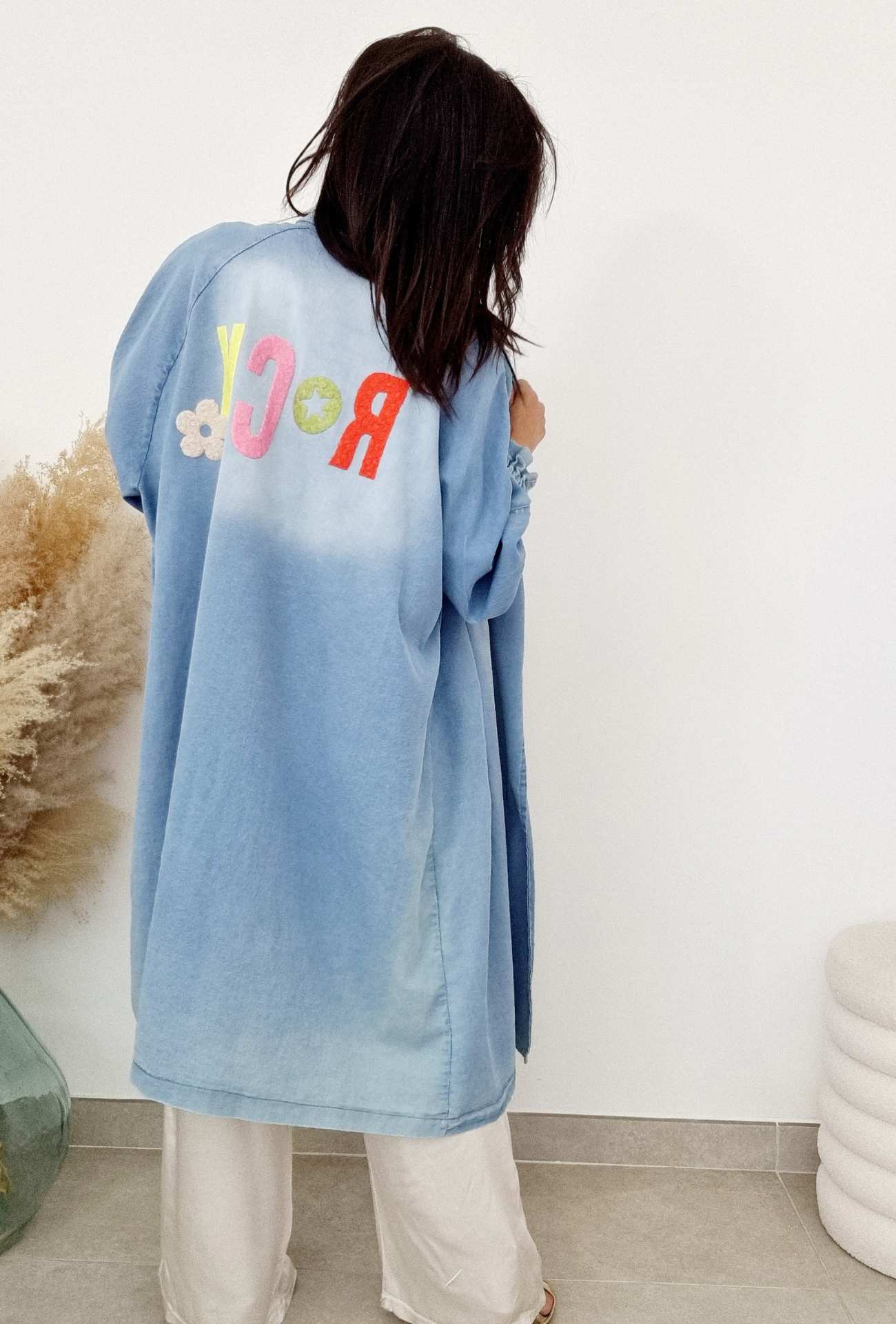 Veste oversize jeans Kimono ROCK – Image 2