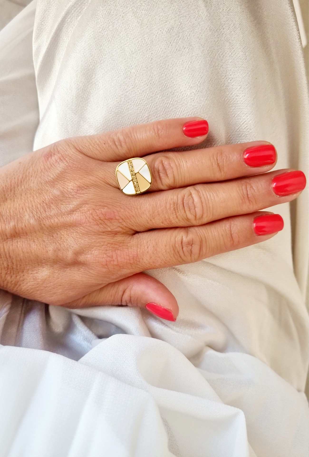 Bague NALA Beige – Image 4