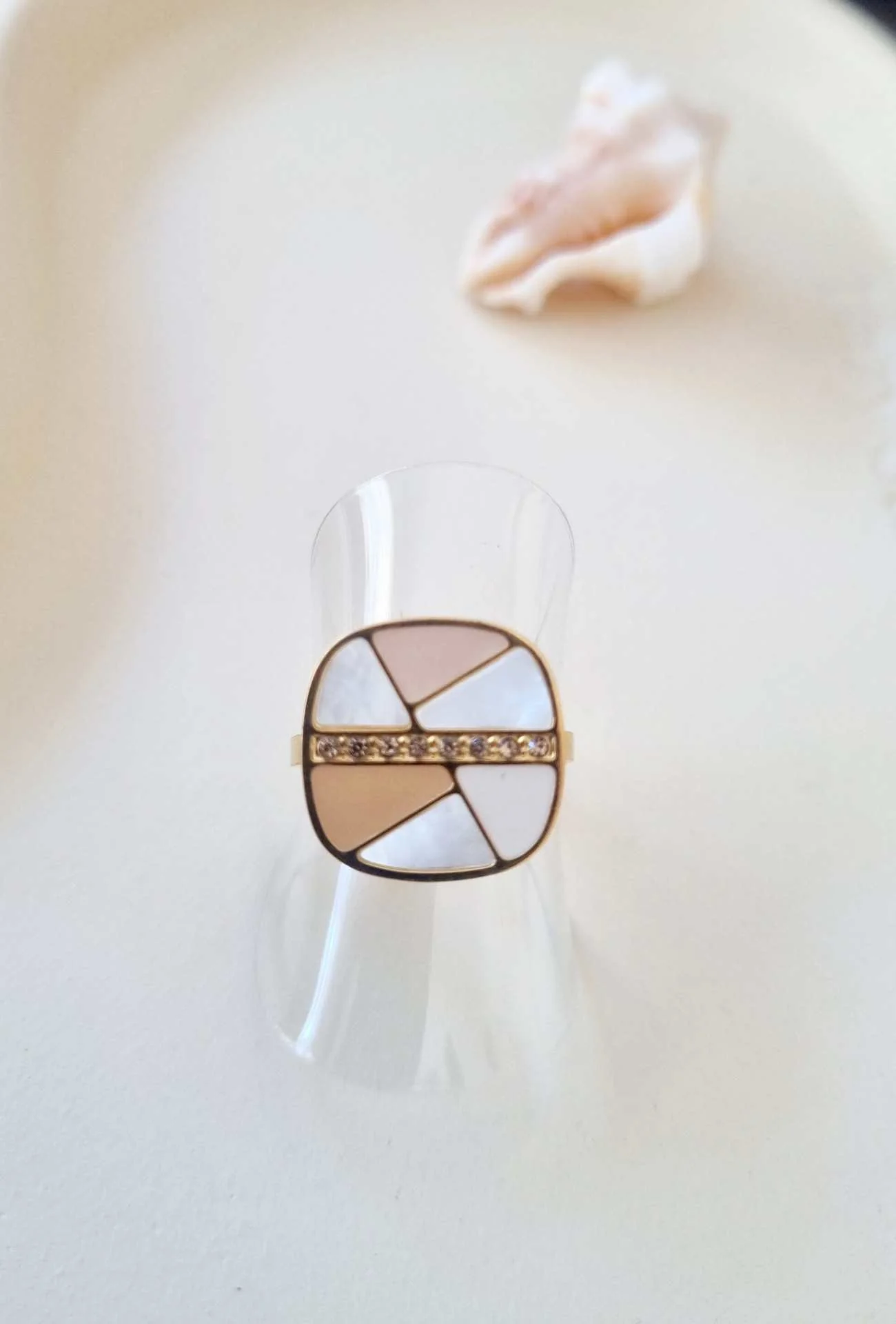 Bague NALA Beige – Image 3