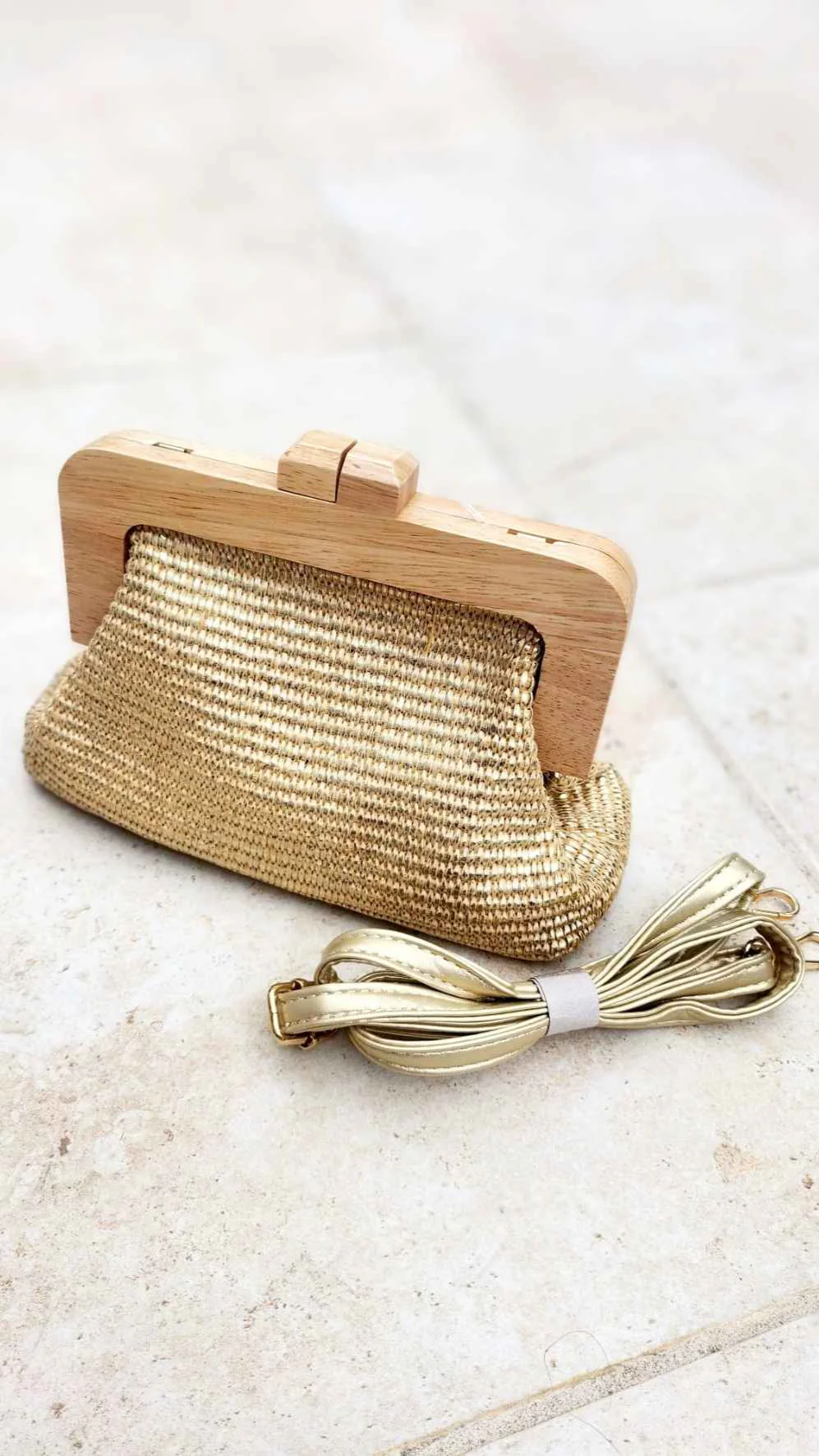 Sac LOLA bois/dorée