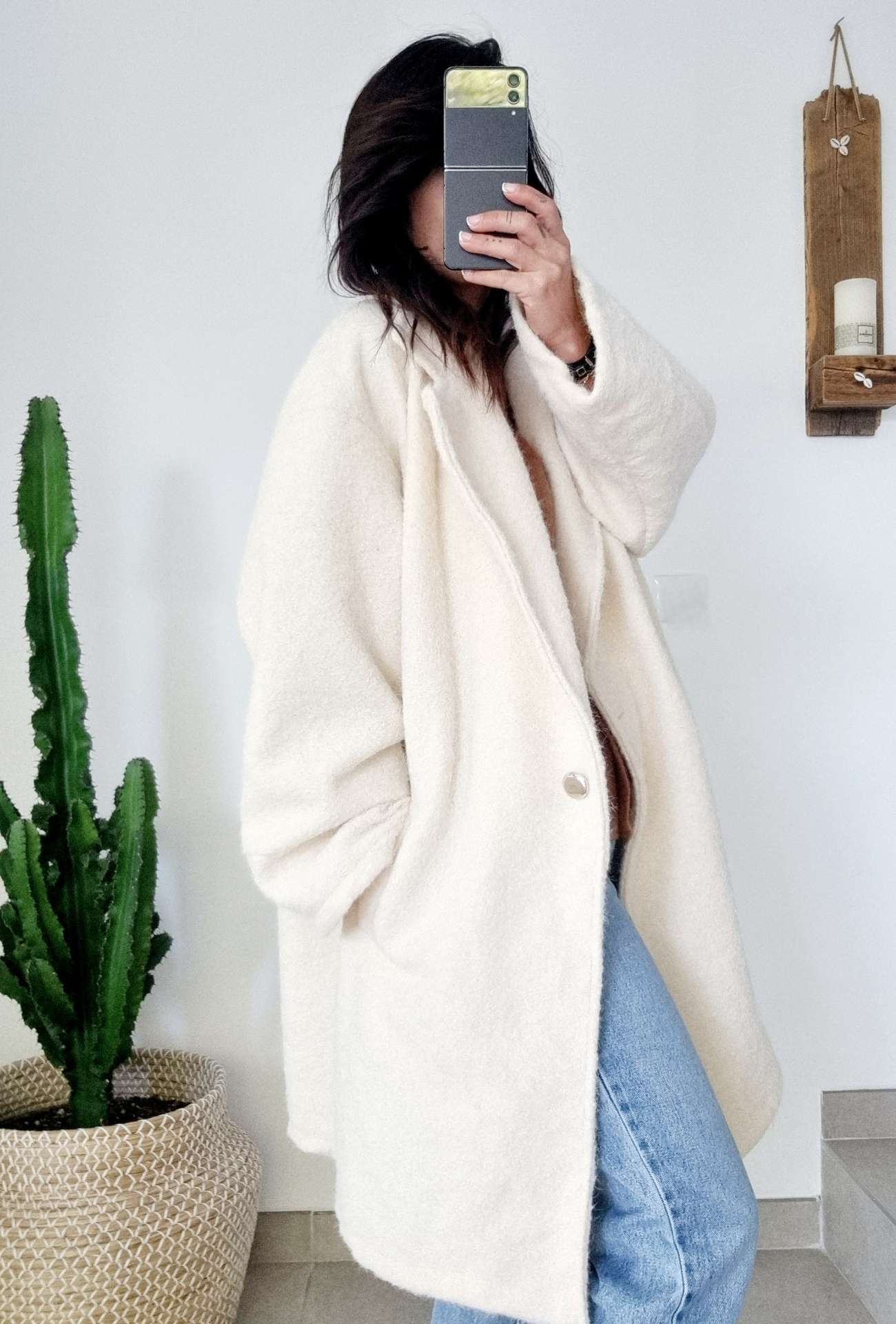 Manteau CHIARA blanc cassé