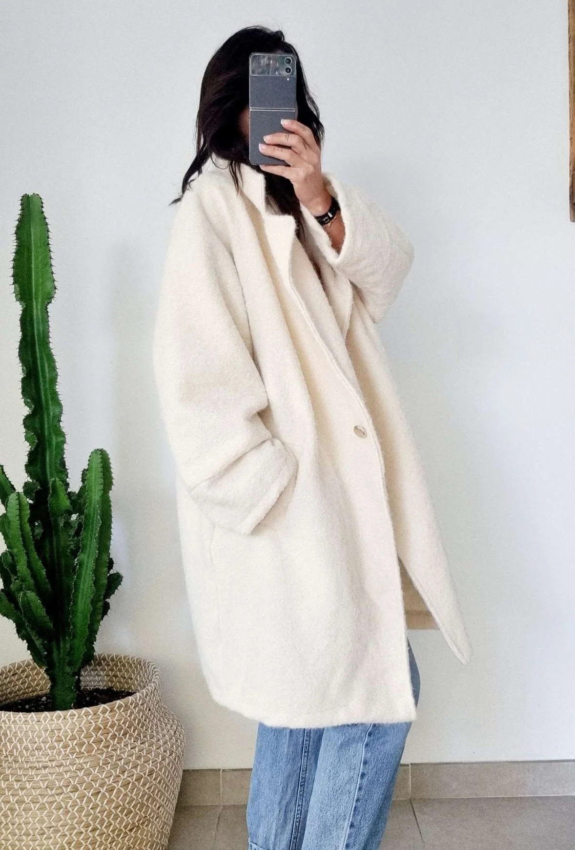 Manteau CHIARA blanc cassé – Image 2