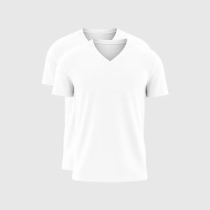Pack de 2 Col V – Blanc