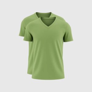 Pack de 2 Col V – Vert Clair