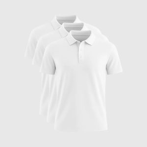 Pack de 3 Polos – Blanc