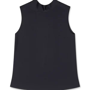 Silky Back Closing Detail Sleeveless Top