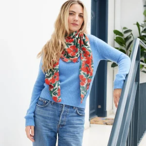 Alma - Foulard Coquelicot