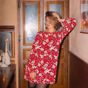 Nina - Robe Femme Capucine Rouge