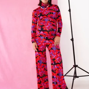 Andrea - Pantalon Femme Enceinte Flower Power