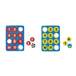 Lot de 24 aimants plats 15mm numérotés