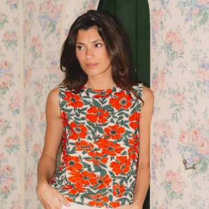 Paolina - Top Femme Coquelicot