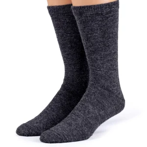 Bas de ville en fibre d'alpaga Charbon - Fait au Québec