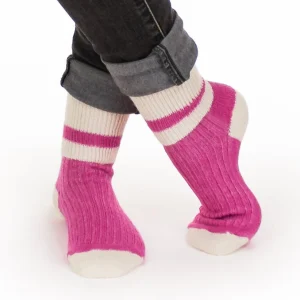 Bas en Alpaga Tradition ROSE - Fait au Québec