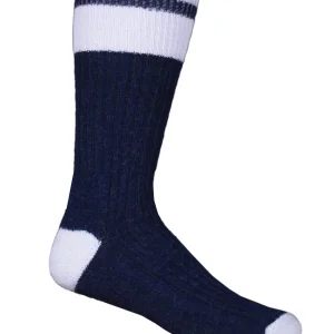 Bas en laine d'alpaga Tradition DENIM - Fait au Québec