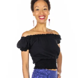 Blouse courte avec élastique