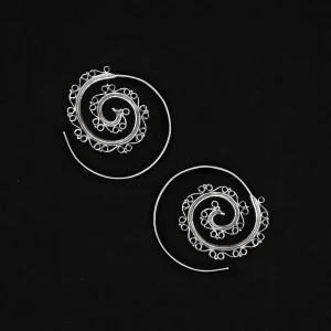 Boucle d'oreille boho spirale