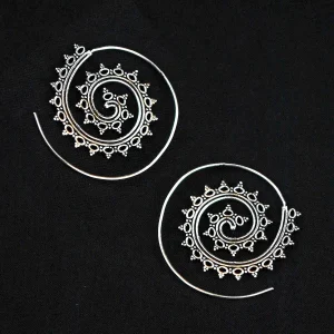 Boucle d'oreille boho spirale