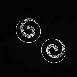 Boucle d'oreille boho spirale bouclettes