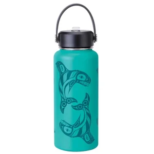 Bouteille isolée, 32 oz, Baleine à bosse par Gordon White