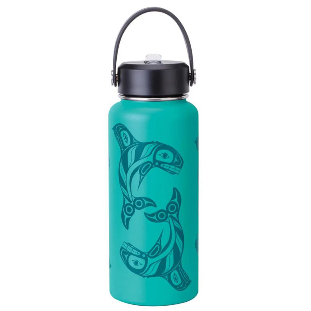 Bouteille isolée, 32 oz, Baleine à bosse par Gordon White