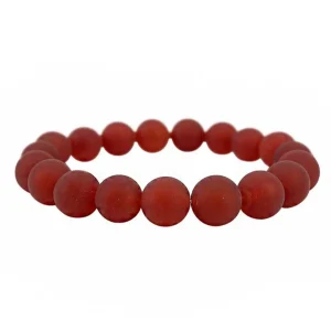 Bracelet en cornaline givré