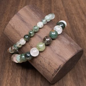 Bracelet en Quartz vert fantôme
