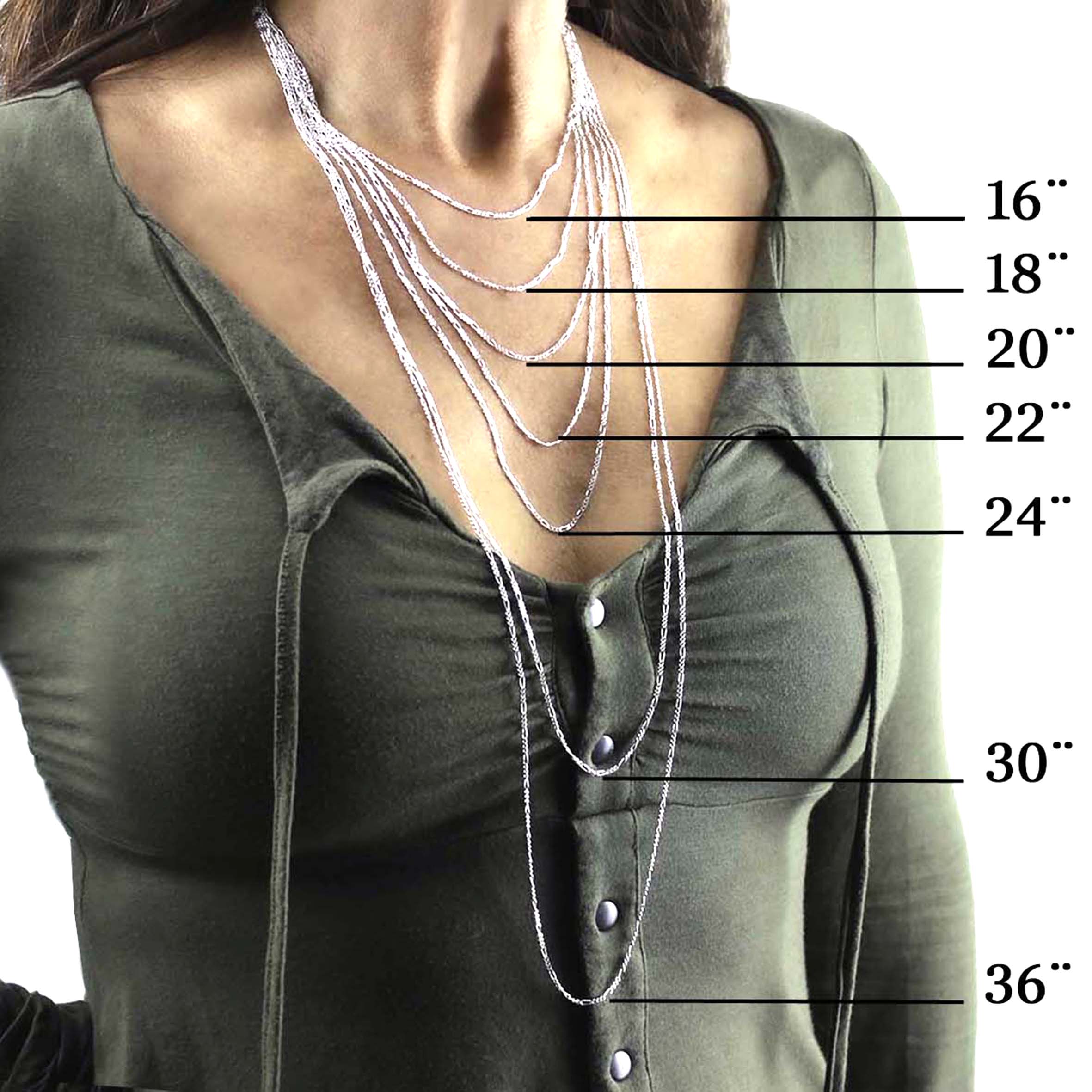 Chaine en argent sterling, Figaro , 1.7 mm – Image 2