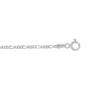 Chaine en argent sterling, Figaro , 1.7 mm