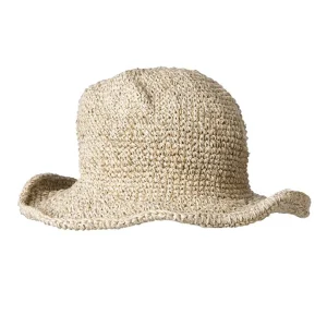 Chapeau en Crochet de chanvre et coton, bordure malléable