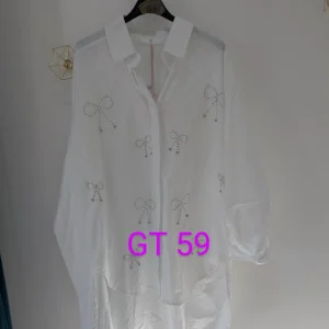 Chemise blanche et strass « grande taille »