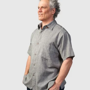 Chemise manche courte boutonnée en coton