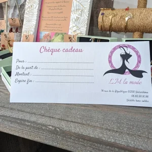 Chèque cadeau 20€