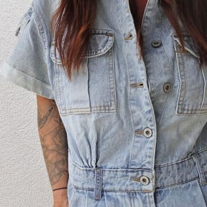 Combinaison short ADRIANA Bleu