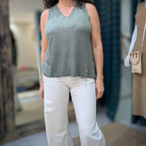 Please débardeur « col pailleté »