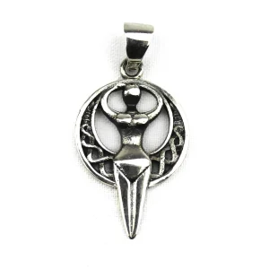 Déesse de la Lune, pendentif en argent sterling