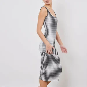 Robe longue marinière