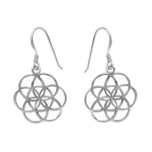 Fleur de vie, boucle d`oreille