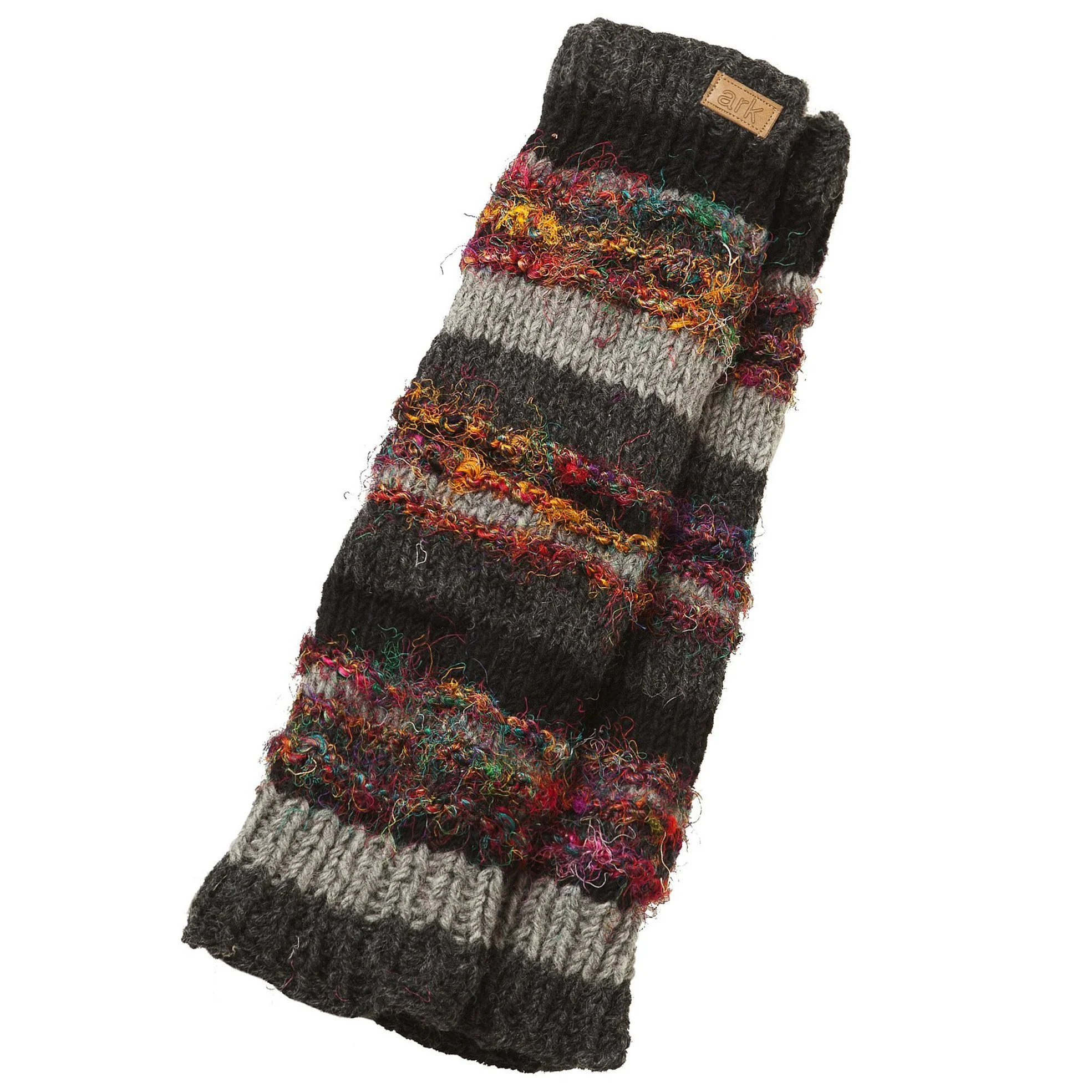 Jambières en laine avec soie recyclée. Leg Warmers. – Image 6