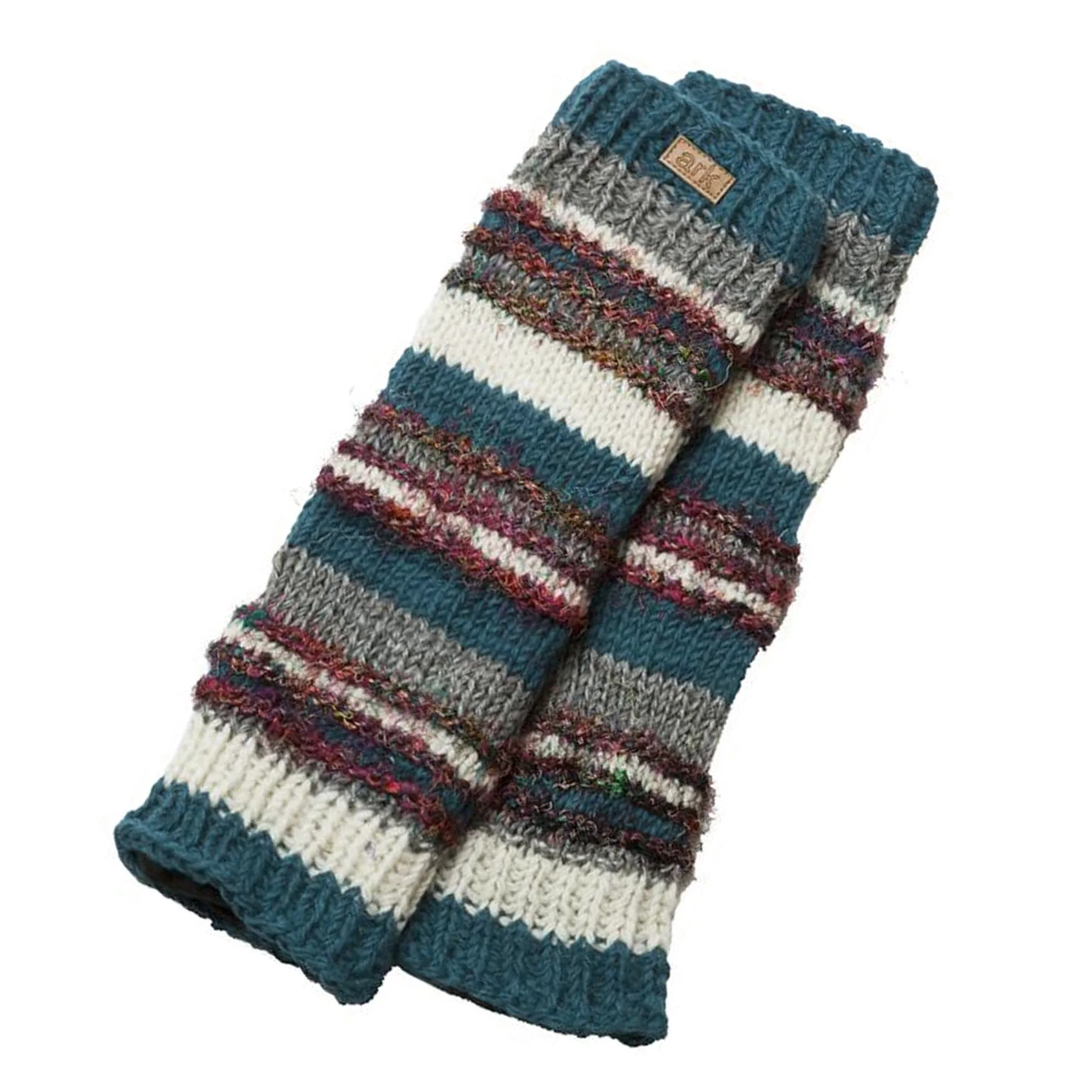 Jambières en laine avec soie recyclée. Leg Warmers. – Image 7