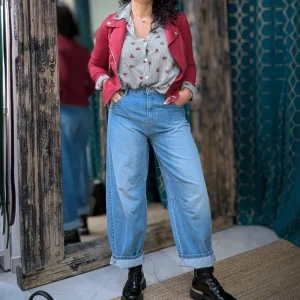 Please jean « loose bleu »