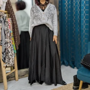 Jupe longue « satin épais »