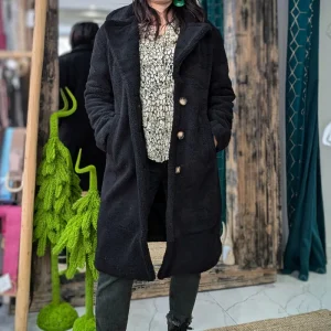 Manteau noir « mouton »