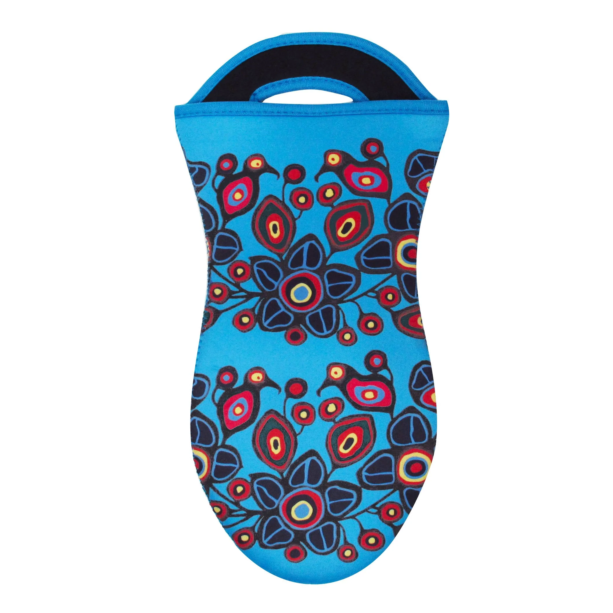 Mitaine de four / cuisine, Oiseaux et Fleurs de Norbert Morrisseau