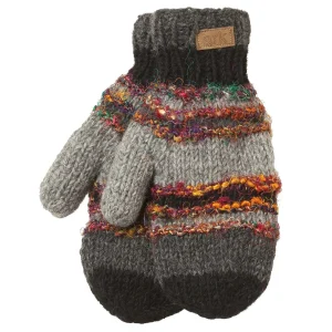 Mitaines en laine avec soie recyclée