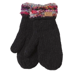 Mitaines texto en laine avec soie recyclée