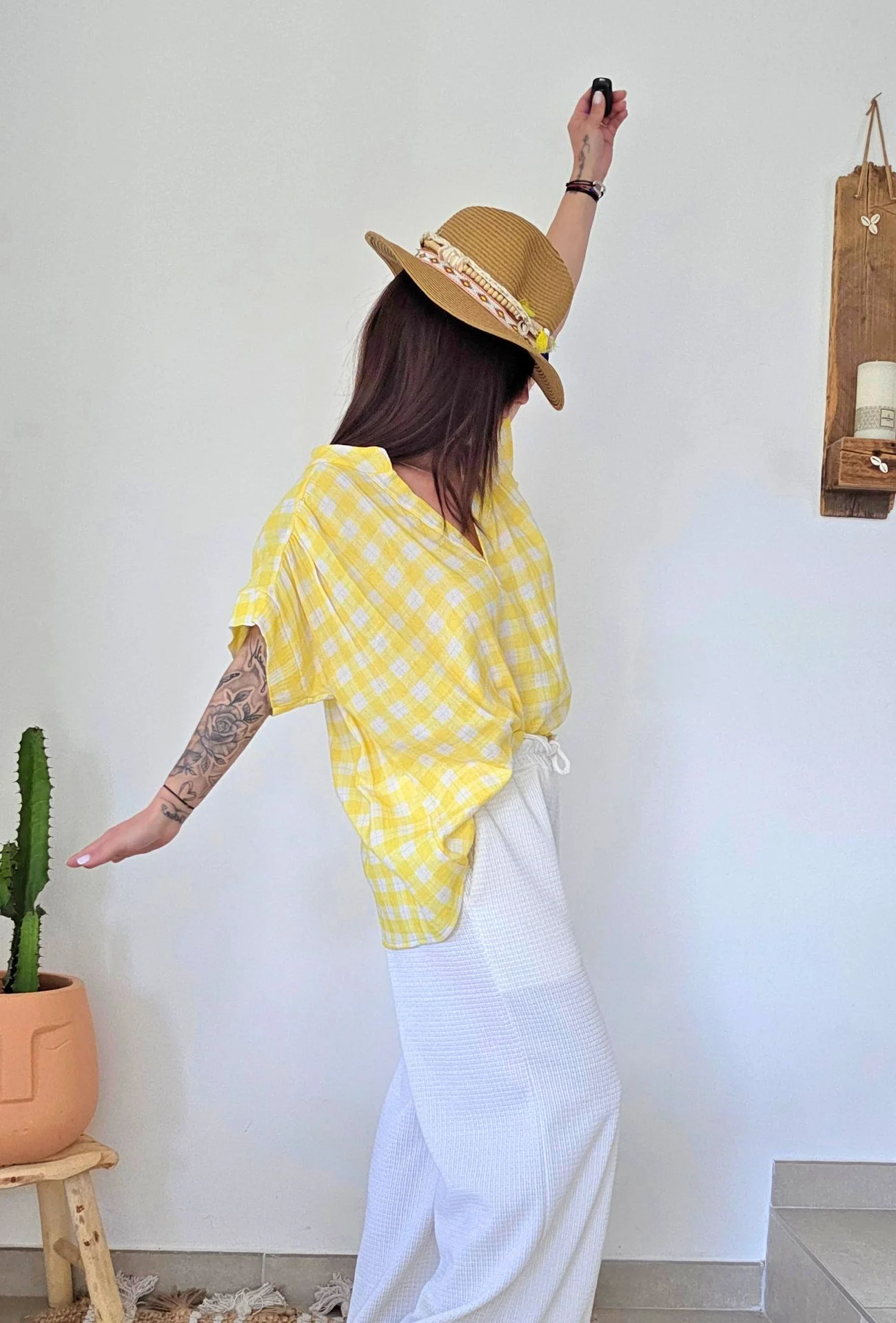 Chemise CARO jaune – Image 3